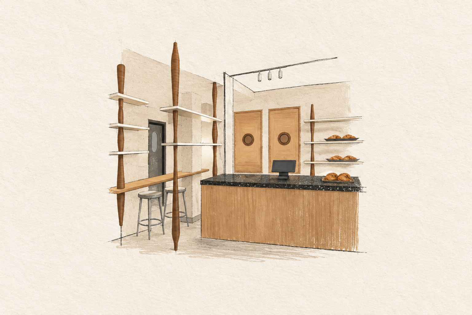 Iben Park  -  hand-drawn project illustration
